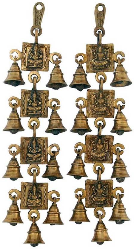 Aakrati Ganesh Lakshmi Metal Door Decor Hanging Bells With