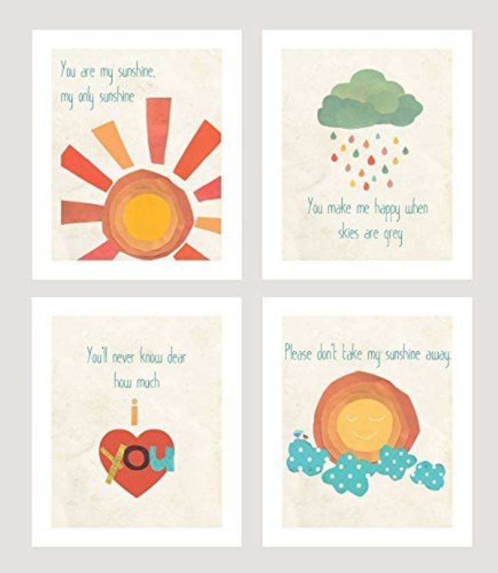 Genrc You Are My Sunshine Print Collection Set Of Four Genrc You Are My Sunshine Print Collection Set Of Four