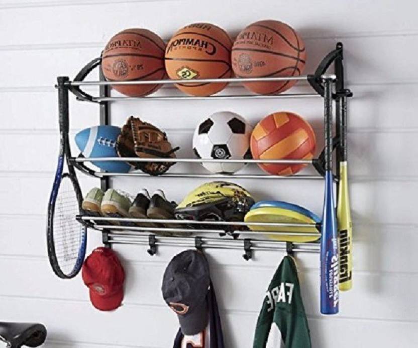 Dragon Ports Equipment Organizer Rack Multi Sports Gear Storage Dragon Ports Equipment Organizer Rack Multi Sports Gear Storage Hanging Plastic Steel Wall Shelf Number Of Shelves 3 Multicolor