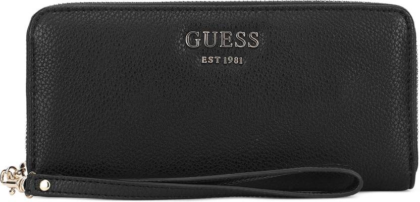 Guess Women Black Artificial Leather Wallet Black Price In India
