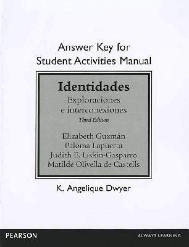 Answer Key for the Student Activities Manual for Identidades Buy