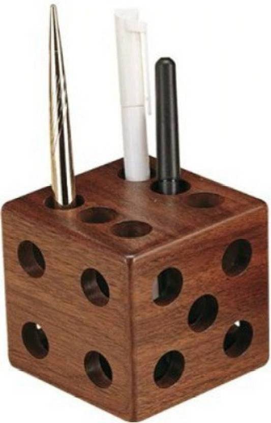 Fancy Shoppee 21 Compartments wooden Pen holder Pen holder