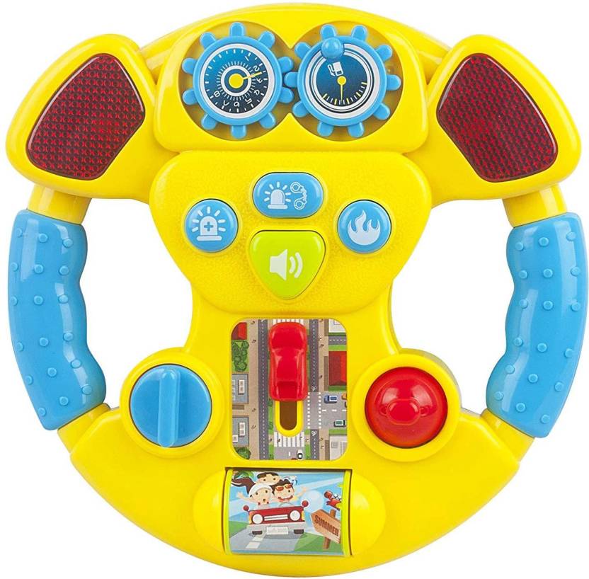 Munchkin Land Toddler Car Steering Wheel with Light and Music Baby Toys ...