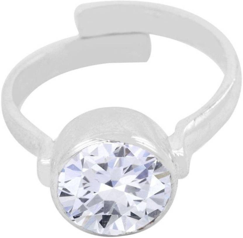 ReBuy Astrological Ring White Zircon Gemstone Adjustable 5 ...