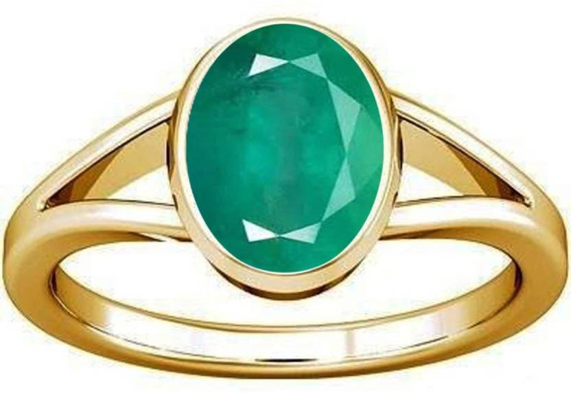 Divya Shakti 7.25 Ratti Panna Stone Panchadhatu Ring Emerald ...