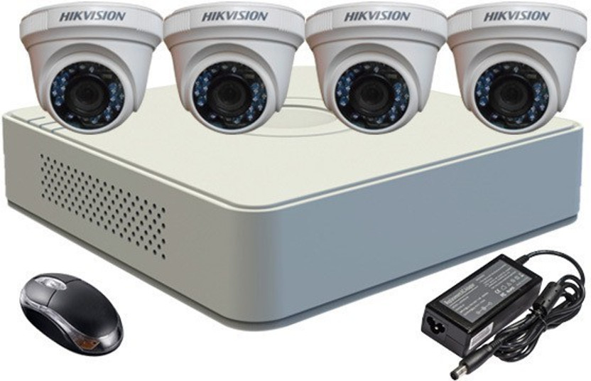 HIKVISION 4CH DVR DS-7A04HGHI-F1/ECO 1PCS AND DOME CAMERA DS-2CE5ACOT-IRP/ECO CAMERA COMBO KIT Security Camera(4 Channel)