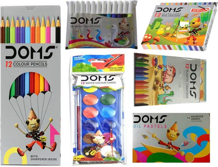 DOMS Coloring Kit DOMS 12 SHADE COLOUR BOOK WATER