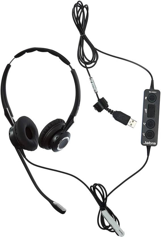 Jabra Biz 2400 II Duo USB Mic 82 NC CC UC Wired Headset Price in India