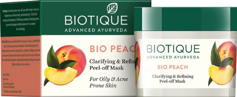 BIOTIQUE BIOTIQUE Peach Peel Off Mask IIBrighteningIIAnti Pollution II Nourishes & Hydrates Skin(50 g) - Flipkart Deal