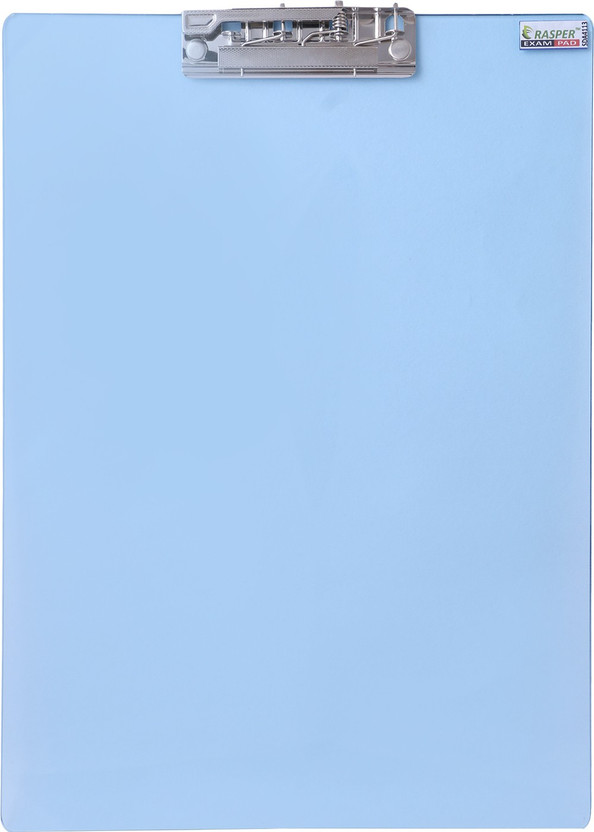 RASPER Sky Blue Acrylic Clip Board Exam Pad (14x10 Inches) Premium Quality(Set of 1, Light Blue)