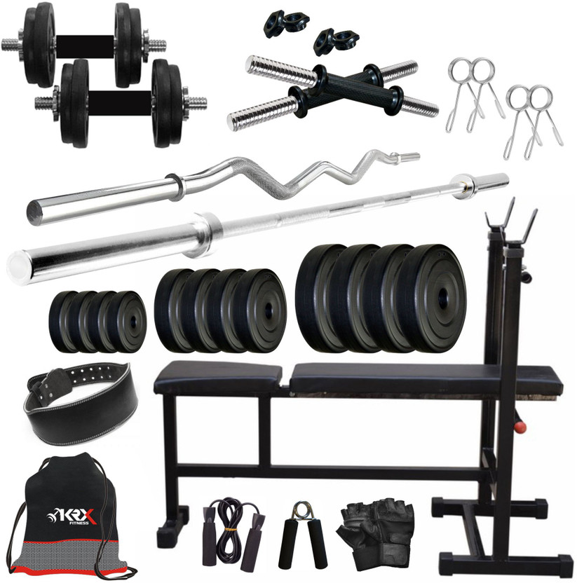 KRX KRX 38 kg PVC COMBO 6 -SL Home Gym Combo - Flipkart Deal