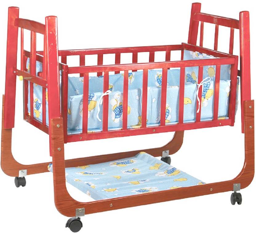 MeeMee Baby Cradle With Swing and Mosquito Net (Wooden