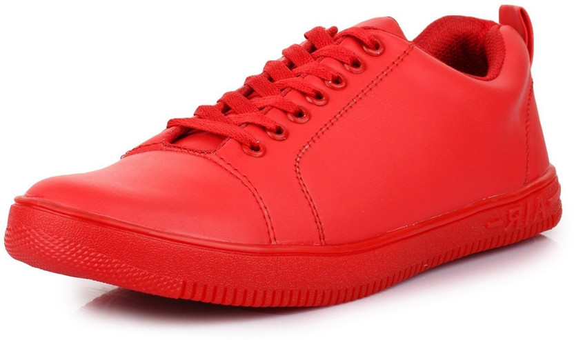FARAAR Pure Red Canvas Sneaker Sneakers 