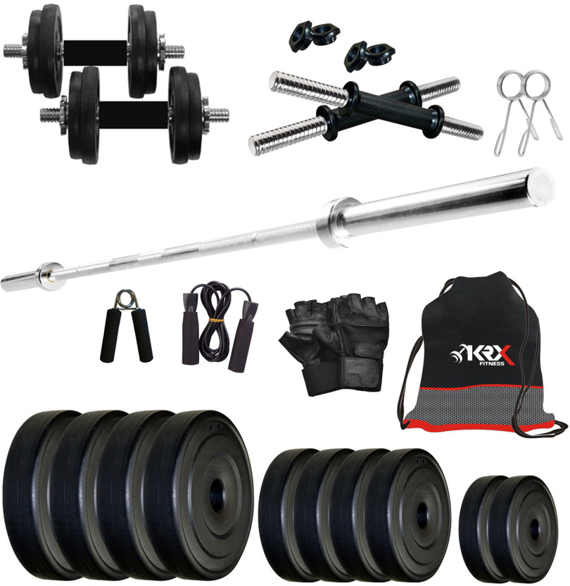 KRX KRX 40 kg PVC COMBO 9 -SL Home Gym Combo - Flipkart Deal