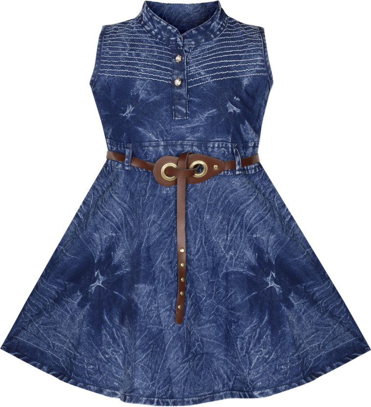 Girls Midi/Knee Length Casual Dress 