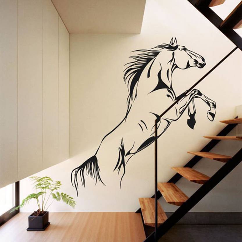 Kayra Decor "Running Horse" reusable Wall Stencil in (50 x 55) inches
