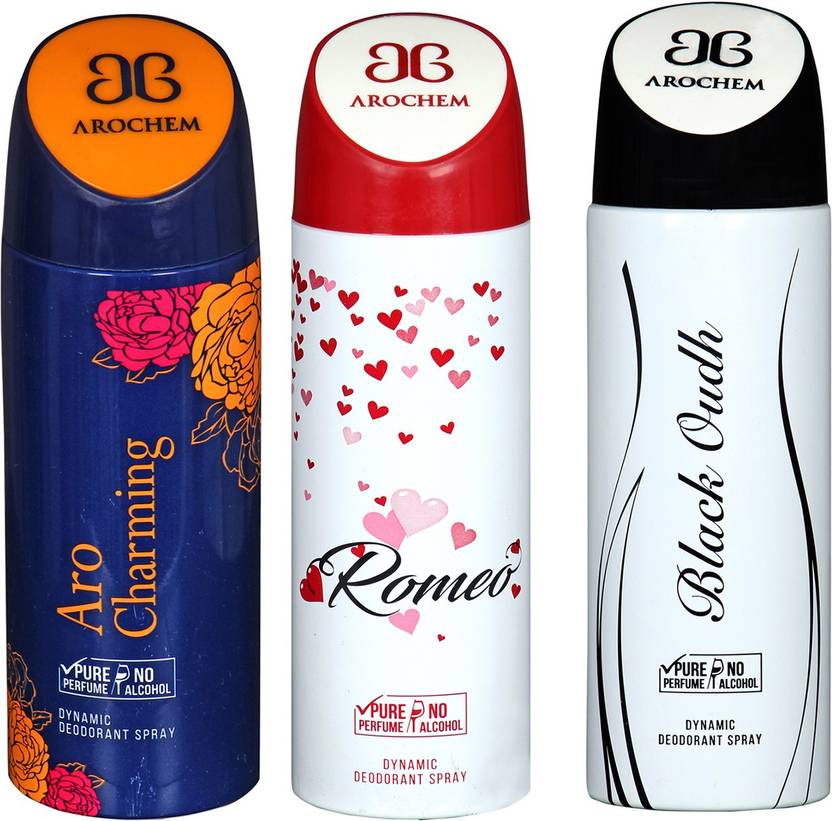 AROCHEM ARO CHARMING & ROMEO & BLACK OUDH DEODORANT SPRAY Deodorant
