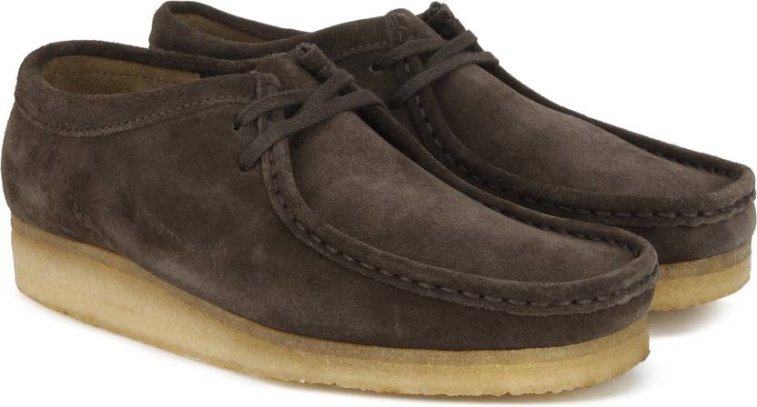 CLARKS Wallabee Dark Brown Suede Casual For Men