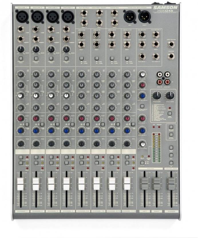 SAMSON 1248 12 Channel, 4 Mic/Line Mixer with DSP Digital Sound Mixer