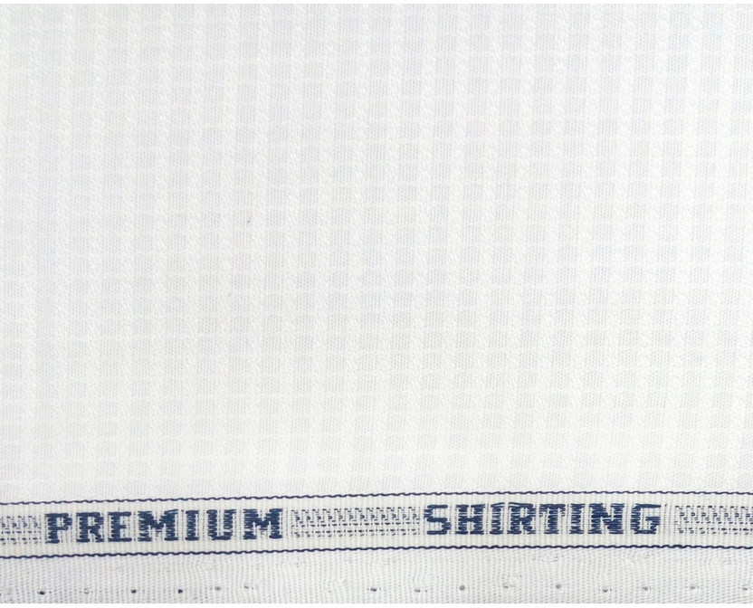 Raymond white cotton shirt piece Clearance
