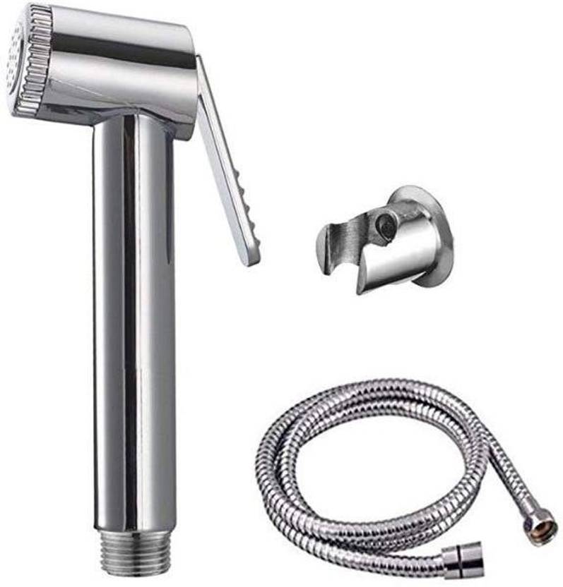 Make In India JAQUAR TYPE HEALTH FAUCET CP WITH TUBE AND HOOK, ABS
