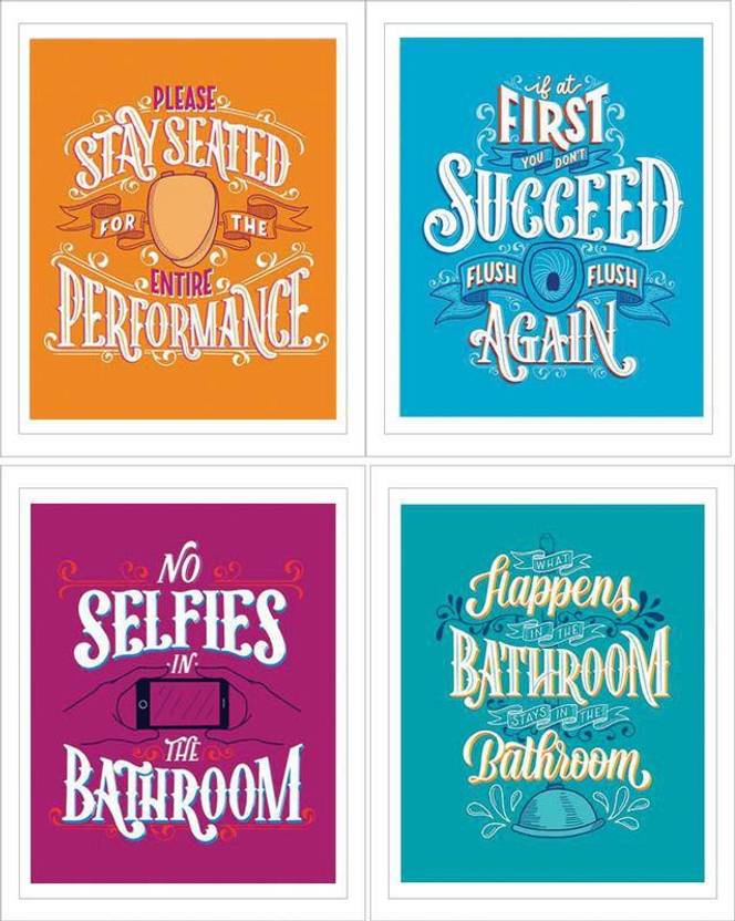 Funny bathroom Poster 001 Photographic Paper Educational posters in