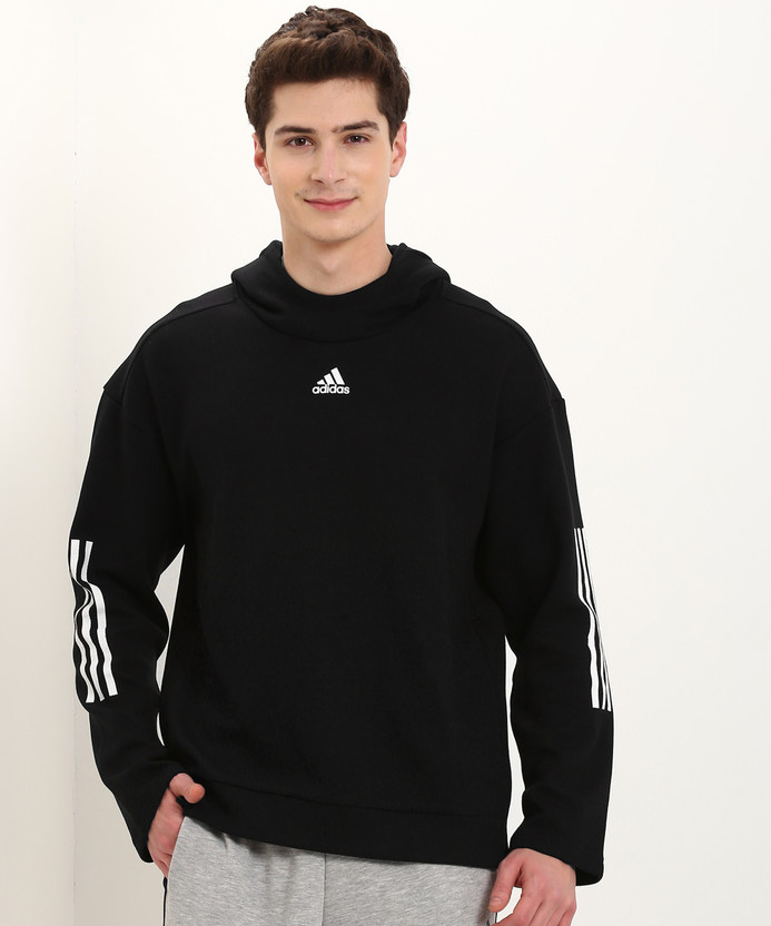 Full Sleeve Self Design Men Sweatshirt 