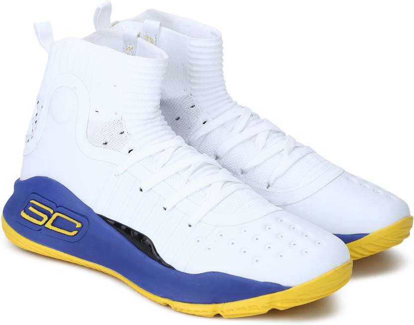 UNDER UA SC 30 Top Gun Basketball Shoes For Men Buy white/navy/yellow Color UNDER ARMOUR UA SC 30 Top Basketball Shoes Men Online at Best Price - Shop