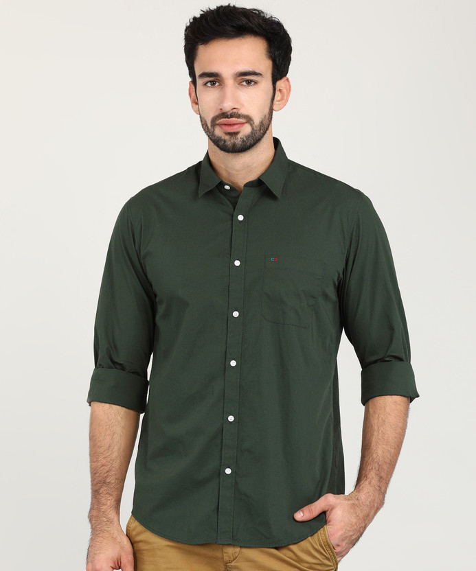 Peter england green shirt clearance
