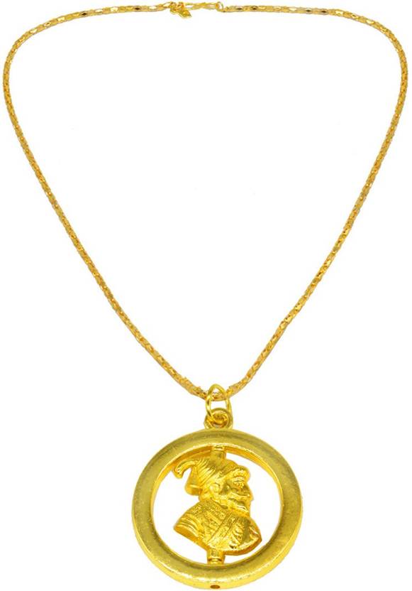 Gold shivaji locket clearance