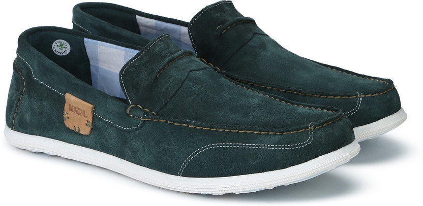 WOODLAND Loafers For Men - Buy GREEN 