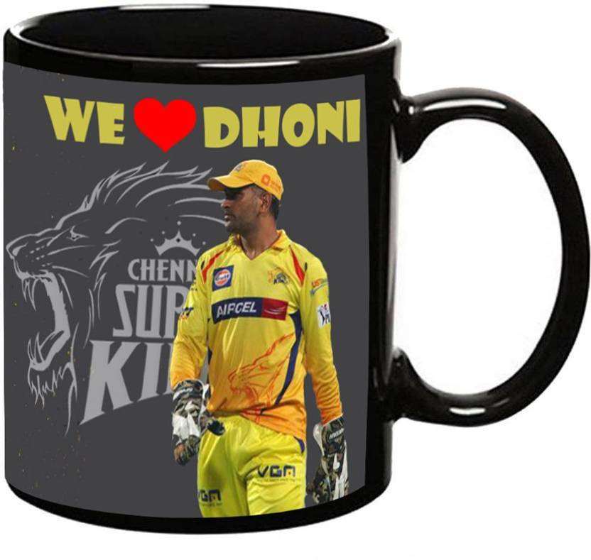 MUGKIN Chennai Super king Ms dhoni Dark Ceramic Coffee Mug Price in India Buy MUGKIN Chennai