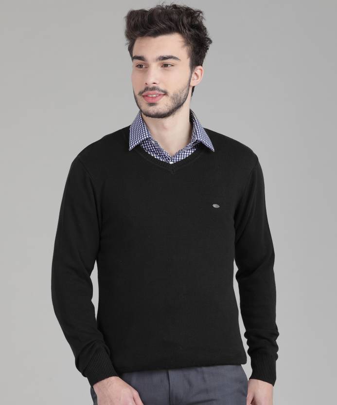 NUMERO UNO Solid V-neck Formal Men Black Sweater - Buy NUMERO UNO Solid V-neck Formal Men Black Sweater Online at Best in India | Flipkart.com