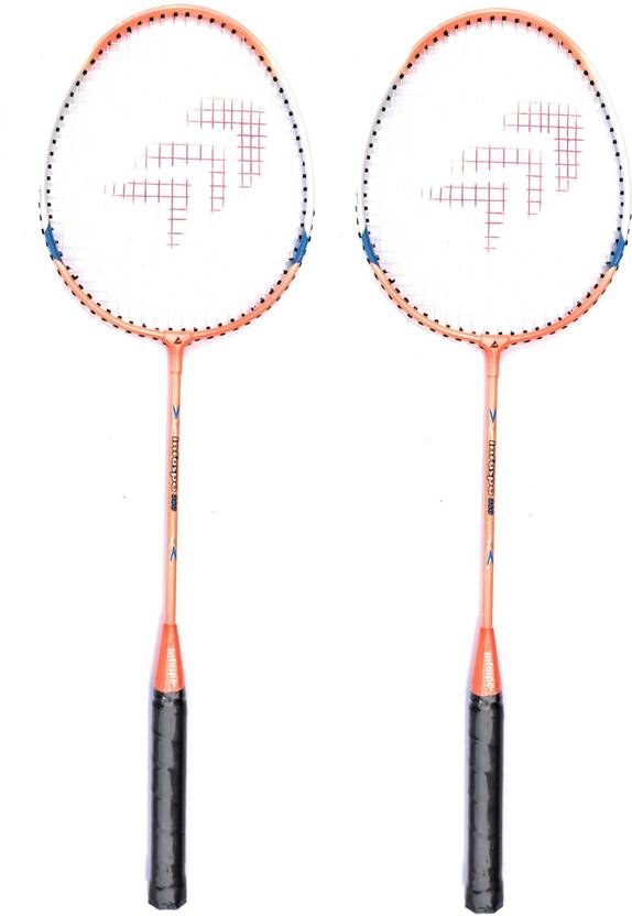 Infaspo High Power 360 Durable Badminton Racket Set Of 2 White, Orange