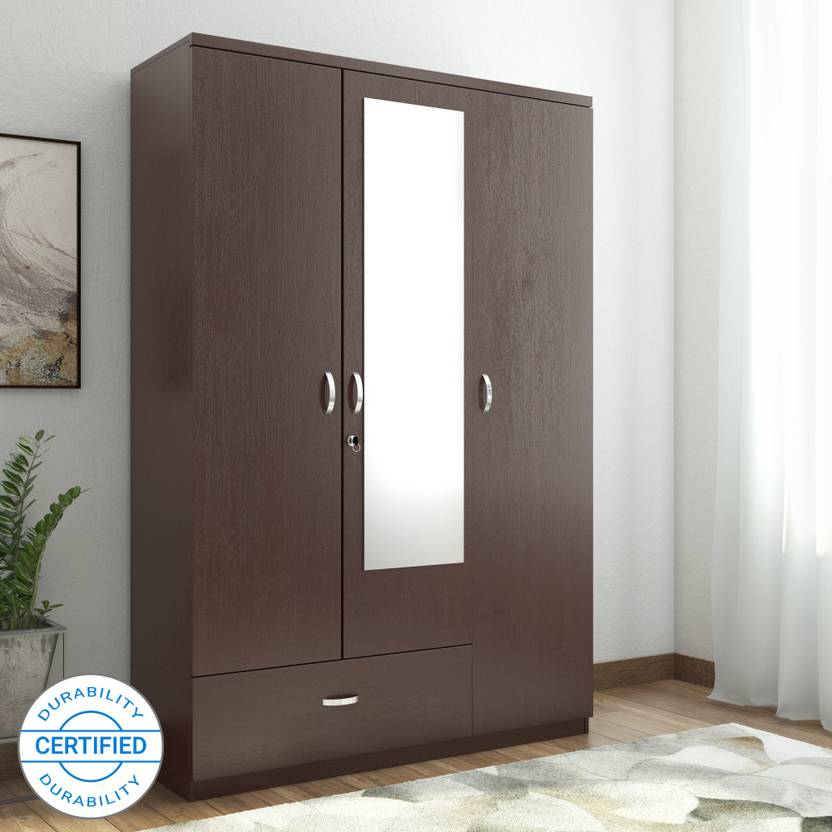 Hometown Utsav Engineered Wood 3 Door Almirah Price in India Buy