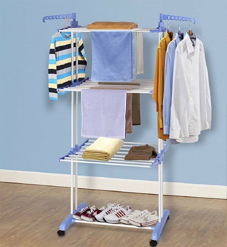 Techtest Steel Floor Cloth Dryer Stand Clothes Stand For Drying Steel
