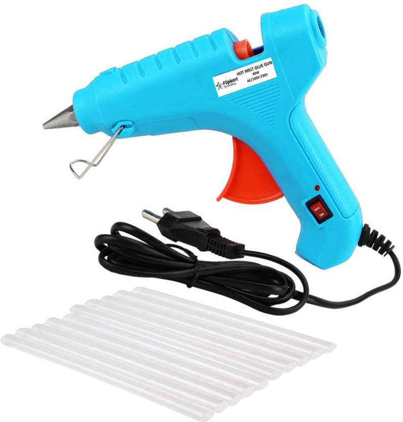 Flipkart SmartBuy Electric 40W Turquoise Hot Melt Glue Gun With 10 Pcs