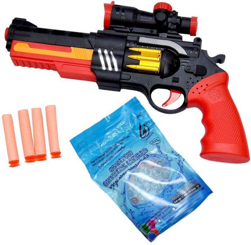 Toyzwonder 2 in 1 Toy Gun Shoot With Water jelly balls and Soft Bullets
