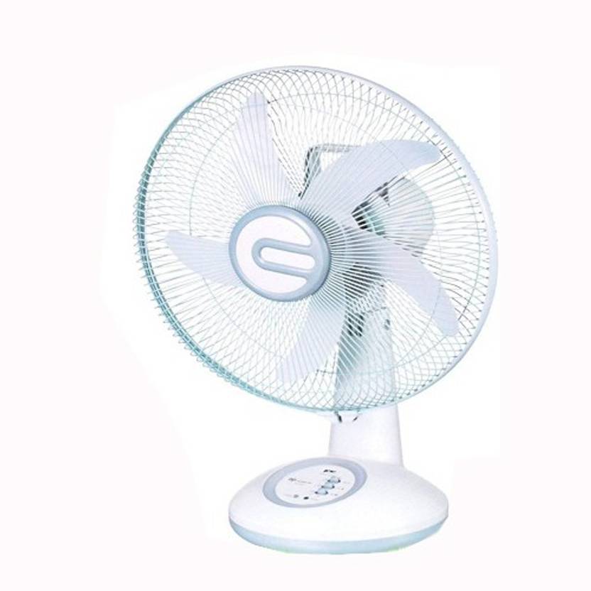 DP Rechargeable Fan AC/DC (White, 18inch with remote) 1200 mm 5 Blade