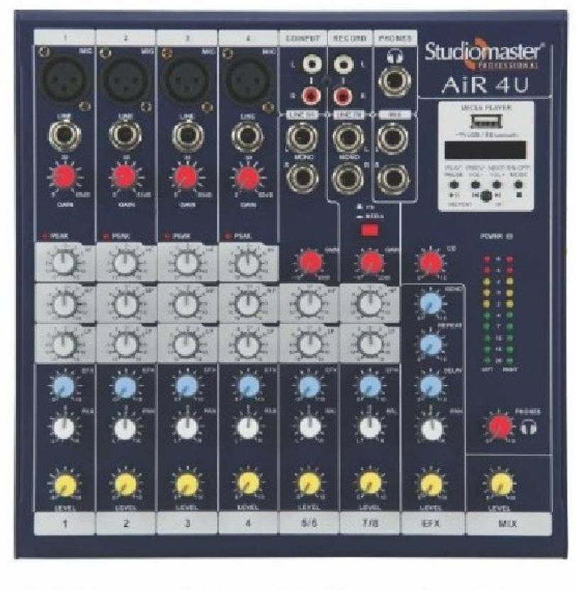 Studiomaster 4U (4 channel) with Bluetooth & Echo Digital Sound Mixer