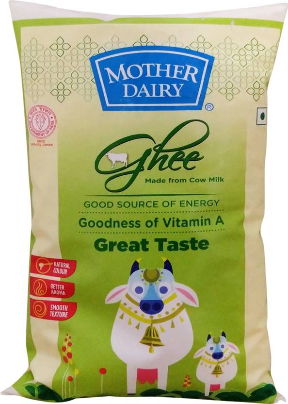 MOTHER DAIRY Cow Ghee 1 L Pouch Price in India Buy MOTHER DAIRY Cow