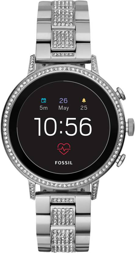 Fossil smartwatch silver womens clearance