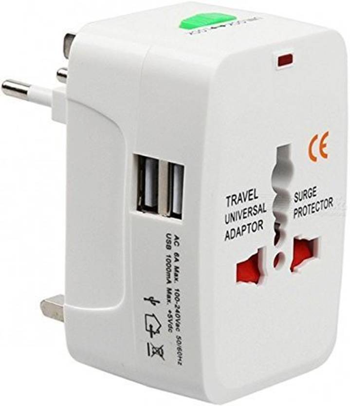 Cables Kart Universal Travel Adapter with Builtin Dual USB Charger