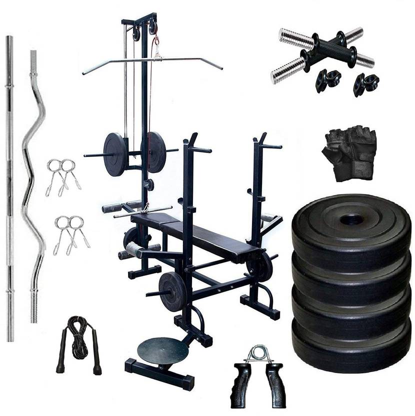 Wolphy 15 Kg PREMIUM 15KG HOME GYM SET WITH 5 FEET STRIGHT ROD 3FEET
