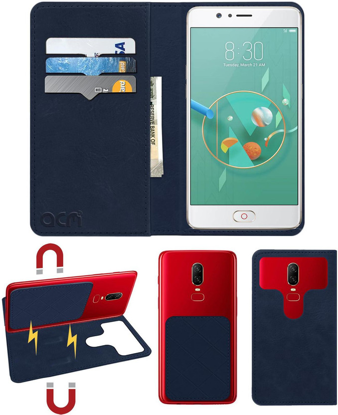 ACM ACM Flip Cover for Nubia M2 Global Rom(Blue, Cases with Holder, Artificial Leather, Pack of: 1) - Flipkart Deal