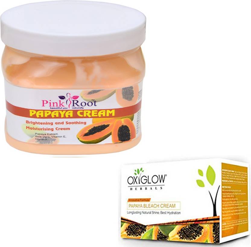 PINKROOT PAPAYA CREAM 500GM WITH OXYGLOW PAPAYA PAPAYA 50GM Price in