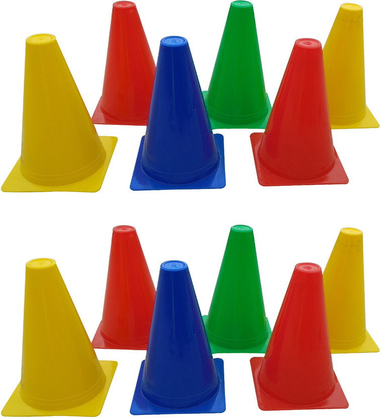 Ricxon Cone Marker Pack of 12(Red, Yellow, Blue, Green, Multicolor, Orange)