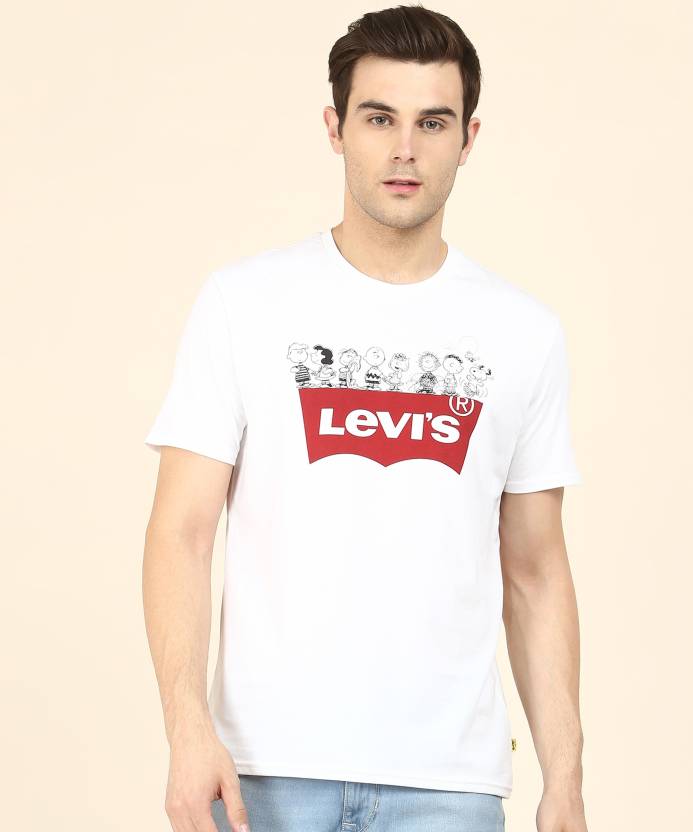 LEVI'S Printed Men Neck White T-Shirt - Buy LEVI'S Printed Men Round Neck White T-Shirt Online Best Prices in India | Flipkart.com