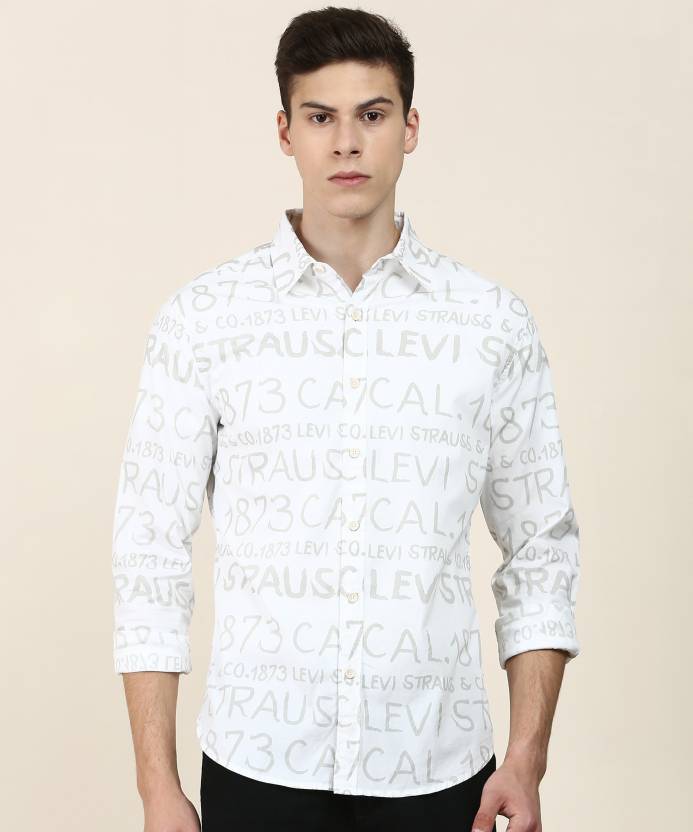LEVI'S Men Printed Casual White Shirt - Buy LEVI'S Men Printed Casual White  Shirt Online at Best Prices in India 