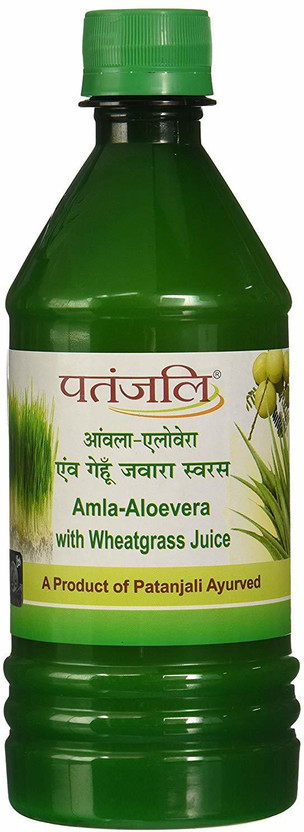 PATANJALI Amla-Aloevera with Wheatgrass Juice 500ml(500 ml)